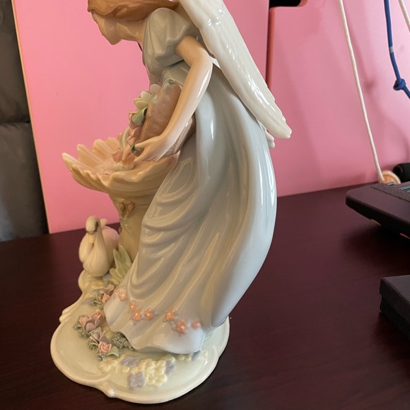O’well Large vintage porcelain swan angel fountain figurine - Picture 3 of 10